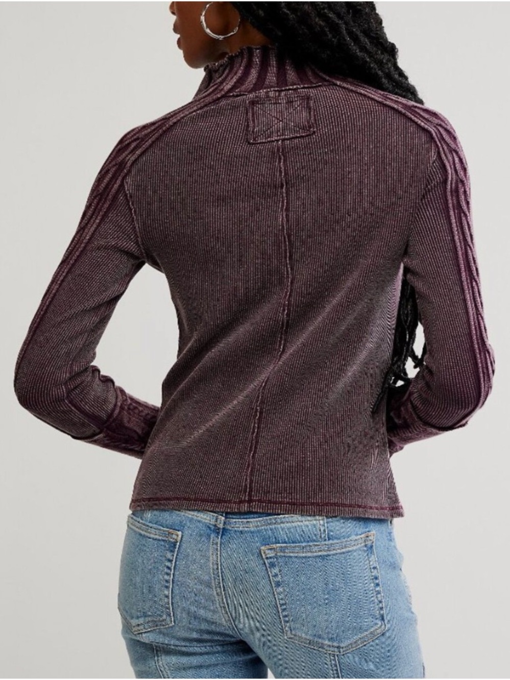 Free People We the Free Breezy Top / Vintage Grape NWT - Picture 4 of 5